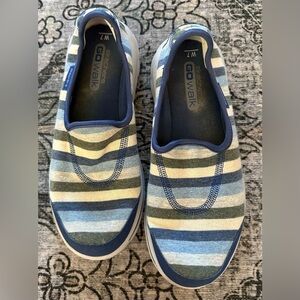 Women’s Sketchers Striped Blue Slip-On Shoes